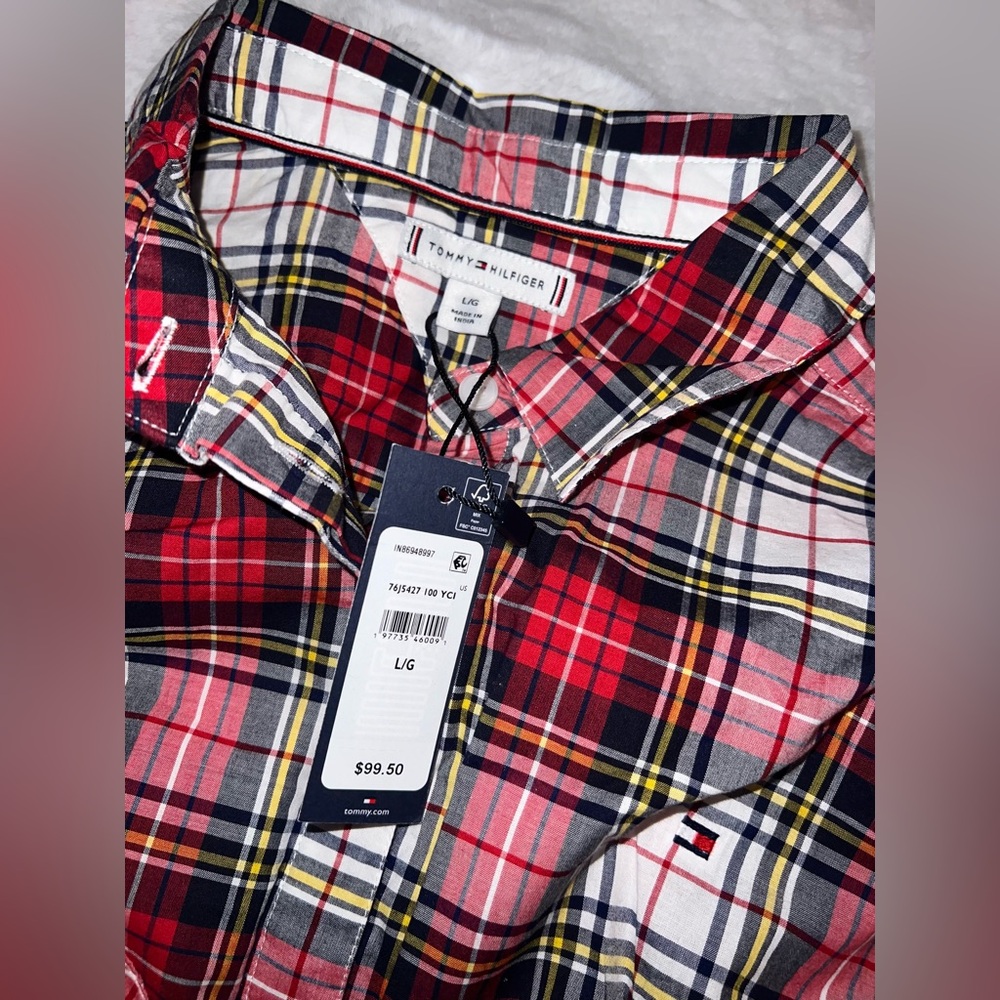 Tommy Hilfiger Plaid Dress LARGE - Picture 4 of 8